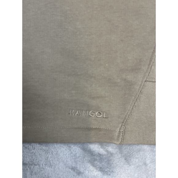 Y2K KANGOL Pullover Sweatshirt Embroidered Logo Beige Mens Large - Picture 2 of 6